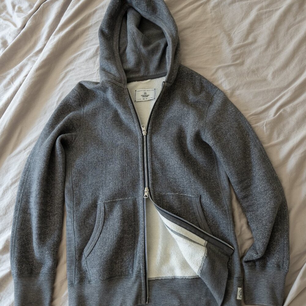 Reigning Champ Tiger Fleece Zip Hoodie Grey